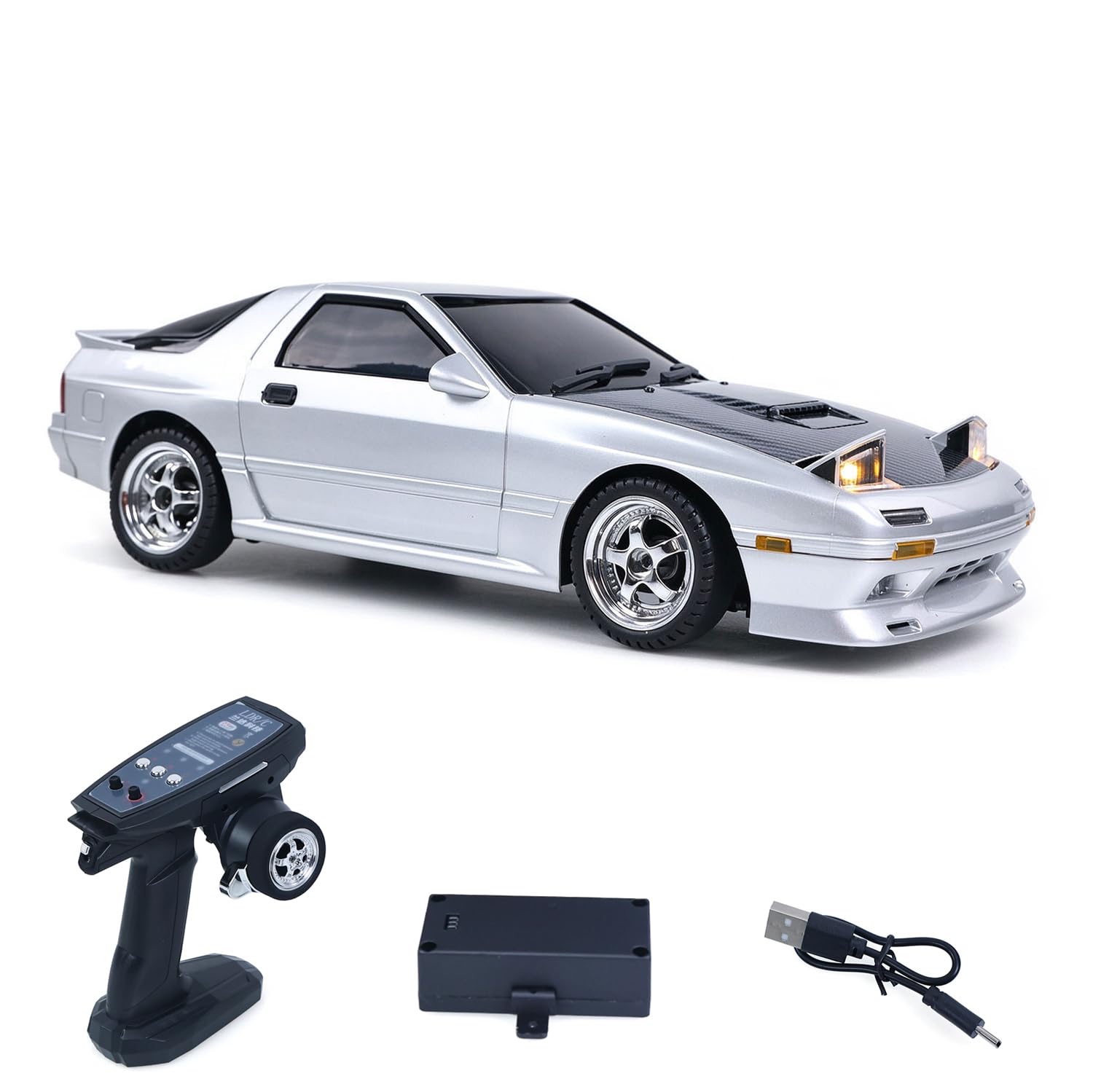 Amazon.com: wheelfun 1:18 RX7 RWD RC Drift Car LDRC LD1802 Radio